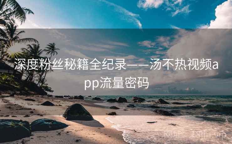 深度粉丝秘籍全纪录——汤不热视频app流量密码